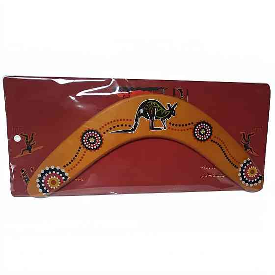 Дерев’яний бумеранг RESTEQ з липи 33×14 см — розписний бумеранг, що повертається, з натурального дерева для активного відпочинку Київ