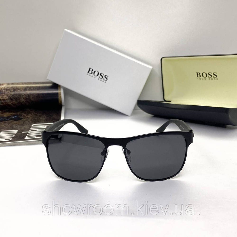 Чоловічі сонцезахисні окуляри H.Boss (3659) black Київ - фото 4