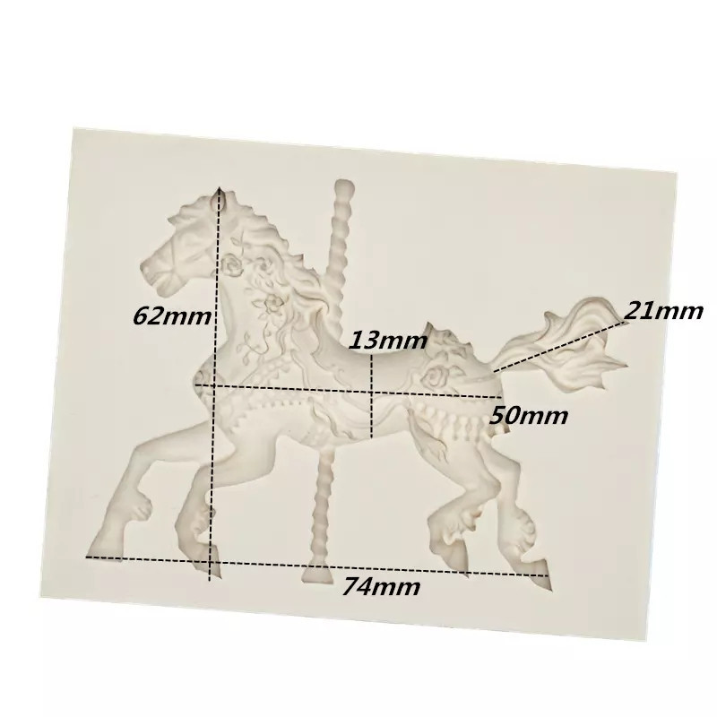 Силиконовая форма Лошадь 97 на 75 мм серый Киев - изображение 2