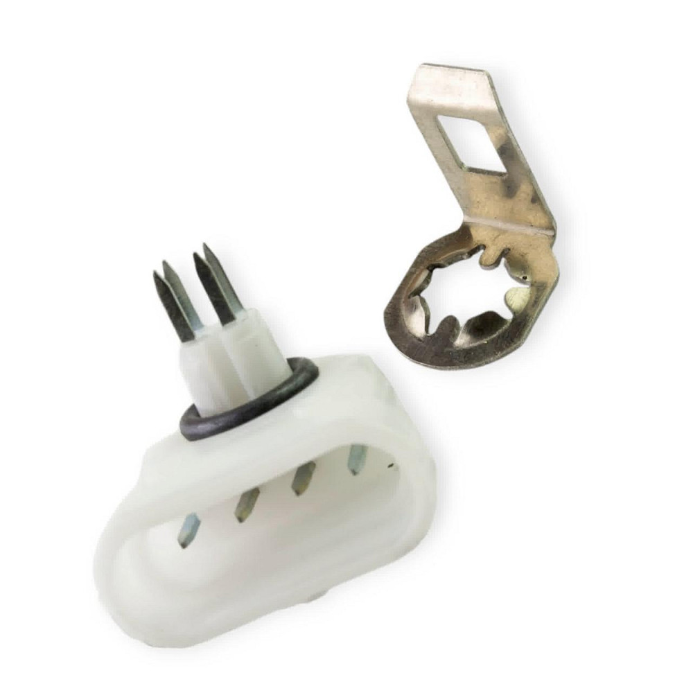 Разъем модулю ЭБН белый + скоба ВАЗ старый образец 4тонк.конт. к Мукачево - изображение 1