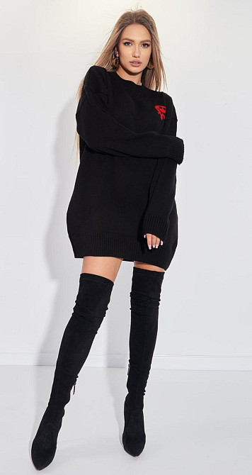 Светр туніка з написом (42-46) Київ - фото 3