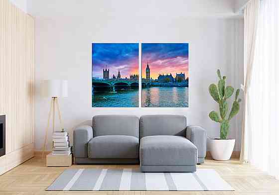 Модульная картина в гостиную / спальню   Лондон TLV-2_096 120х170  см Киев
