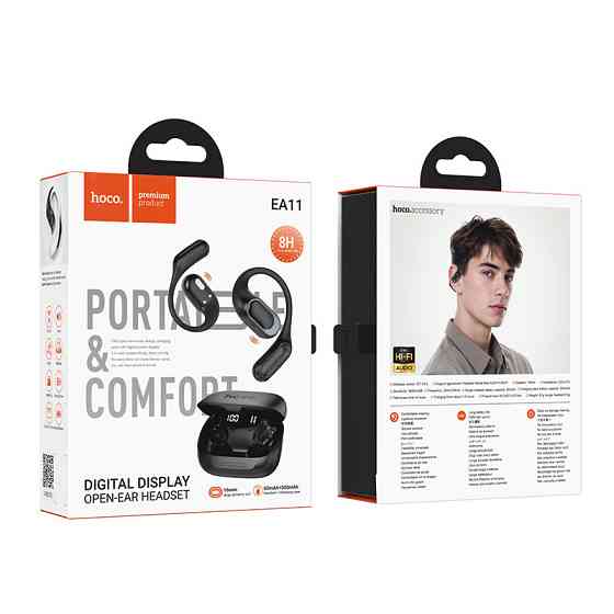 Бездротові навушники TWS HOCO EA11 Honey open true wireless, Black Одеса