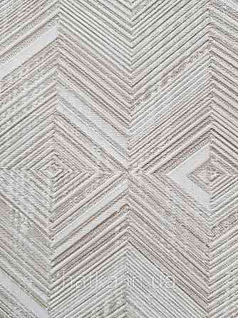 Обои виниловые на флизелине AdaWall Beta1.06х10 метровые структурные геометрия полосы фигуры бежевые 3д 1107-3 Киев