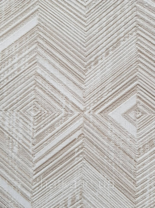 Шпалери метрові вінілові на флізелін AdaWall Beta метрові структурні геометрія смуги фігури бежеві 3д Київ - фото 2