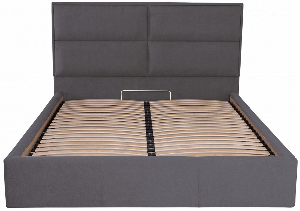 Ліжко Двоспальне Sheffield VIP 160 х 190 см Місті Dark Grey З додатковою металевою цільнозварною рамою Темно-сірий Дніпро - фото 20