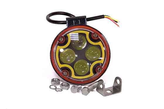 Світлодіодна фара AllLight 3WL-07R spot 9-30 V + жовтий страбоскоп Харків