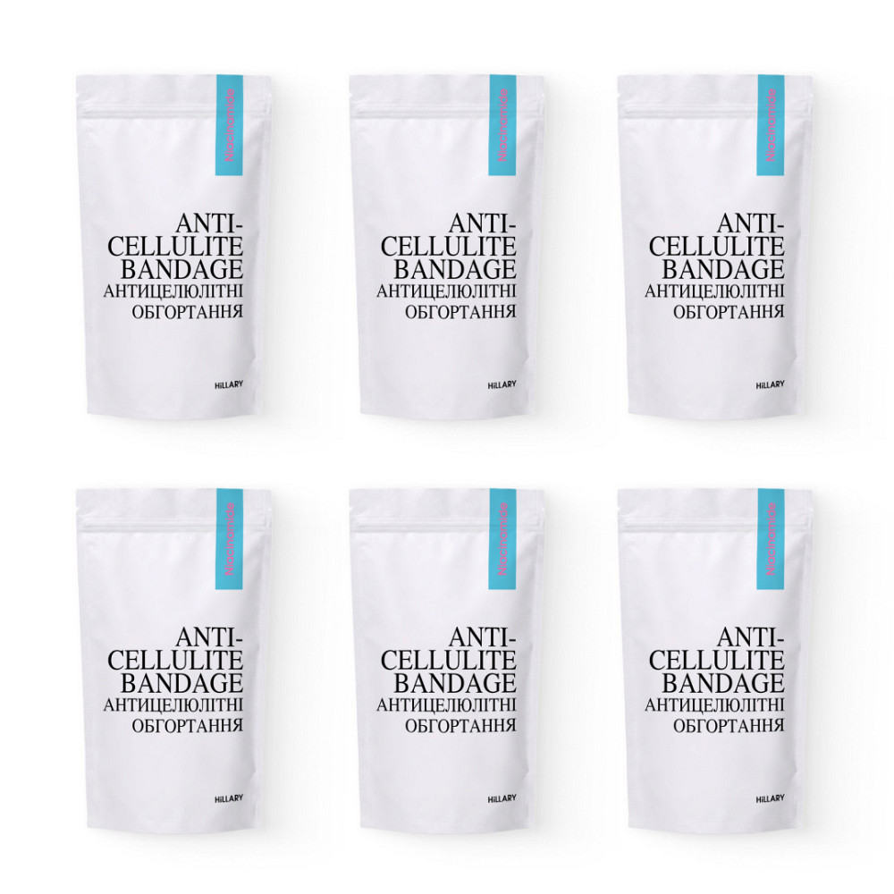 Курс антицелюлітних моделюючих обгортань з Ніацинамідом Hillary Niacinamide Cold Slim (6 уп.) Київ - фото 11