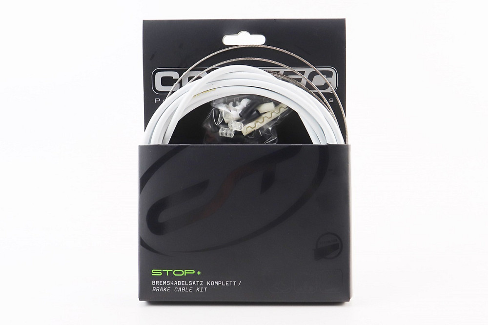 Трос - комплект гальмівний універсальний "ПОВНИЙ" (сорочка 5мм х 3м, троса Slick Stainless 1350/2350мм, ковпачки, кінцевики, фіксатори, захи Київ - фото 1