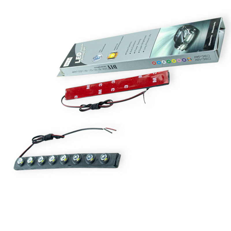 Ходові 12V DRL DIY-2-8 (8д) 165х20мм Гнучкий корпус вогні Мукачево - фото 1