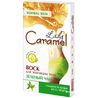 Восковые полоски Caramel Зеленый чай для тела 16 шт. (4823015923210) Винница - изображение 1