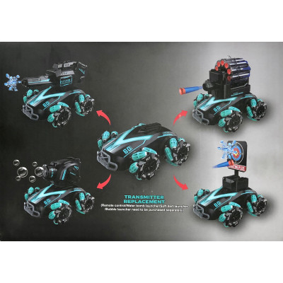 Радіокерована іграшка UFT Дрифтова машинка Танк-всюдихід Стріляє водяними бомбами з підсвічуванням (UFTGC2) Вінниця - фото 7