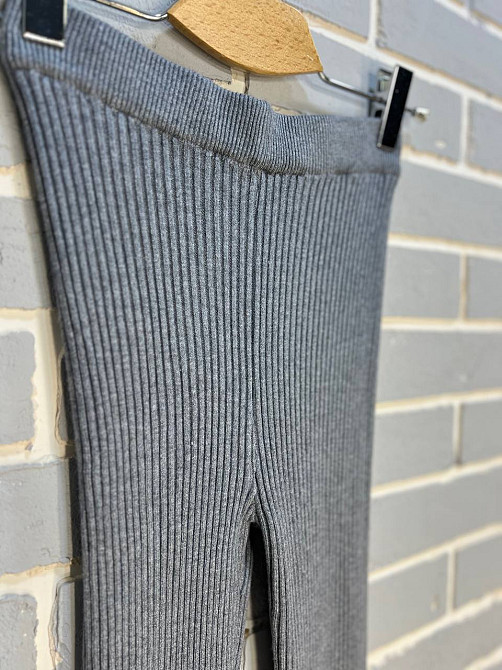 Лосины женские U 6157 рубчик теплые вязаные, серый, one size Одесса - изображение 8