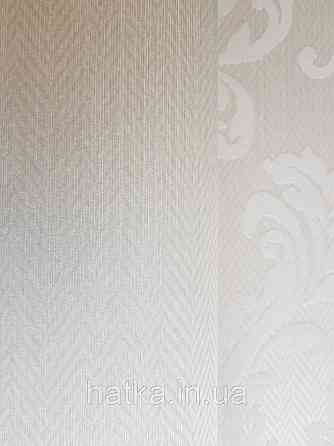 Текстильні шпалери на флізеліновій основі Cador Rasch Textil 086811 молочний білий зигзаги яличка Київ