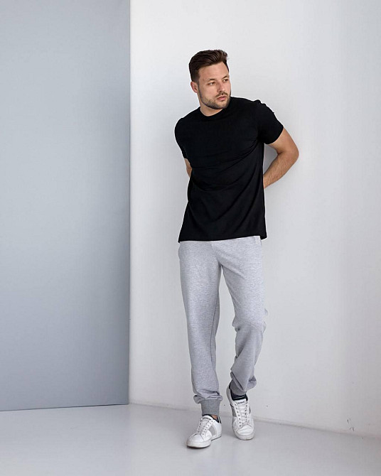 Футболка чоловіча котон Чорний M Харків - фото 5