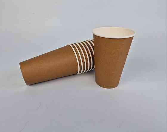 Склянка паперова 500 мл (16oz) "БЕЛО КОРІЧНЕВИЙ" Маестро (35 шт) Харків