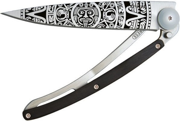Універсальний Складаний Ніж з лазерним гравіюванням Ацтекське Сонце Deejo "37 грам" (1CB000073) Сталь Нововолинськ - фото 5