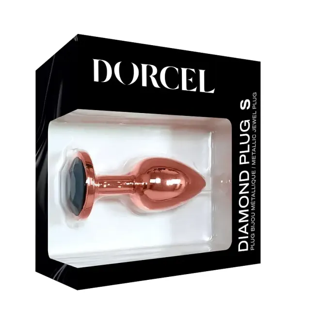 Металева анальна пробка із прикрасою у вигляді кристалу Dorcel - Diamond Plug Rose Gold S Львів - фото 5