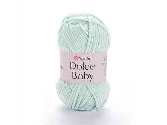 Пряжа Dolce Baby м′ятний 100% мікрополіестр 85м 50г 5шт/уп 753 ТМ YarnArt Київ