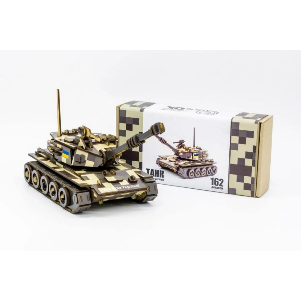 Дерев'яний 3D конструктор Танк 162-0074, 162 деталі Вінниця - фото 4