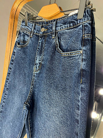 Джинси жіночі Ladyn 749 MOM jeans великі розміри резинка на талії по спині стрейчеві сині, синій, 30 Одеса - фото 10