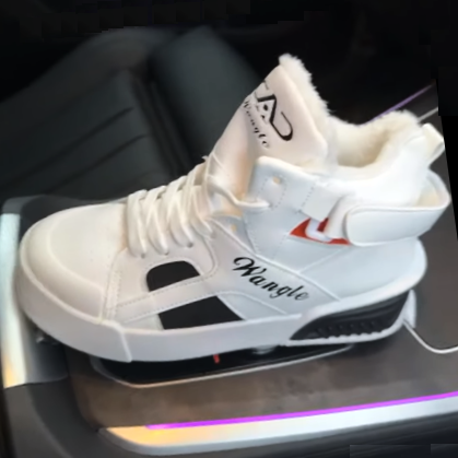 Зимові жіночі Кросівки на хутрі Білі Снікерси Черевики (розміри: 36,37,38,39,40) Дніпро - фото 5