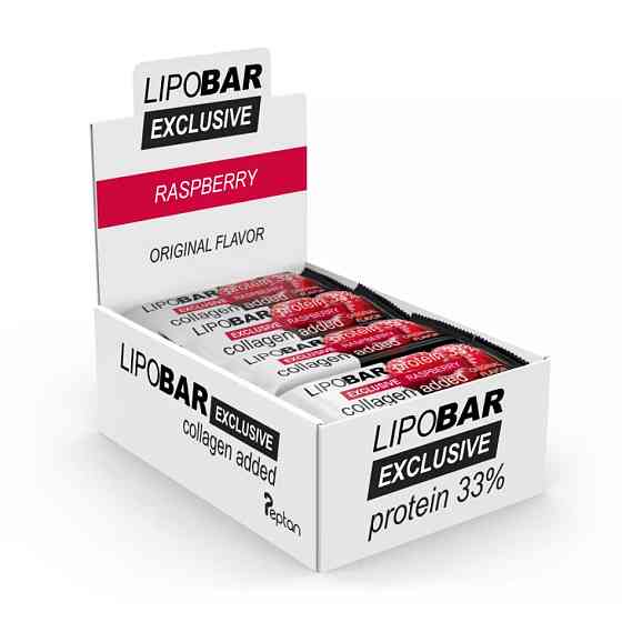 Протеїновий батончик Lipo Bar Exclusive 20 x 50 g (RASPBERRY) Луцьк