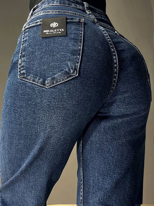 Джинси жіночі Mikaletta 13102 MOM comfort стрейч сині, синій, З4, 34, 91 см, 131 см Київ - фото 8