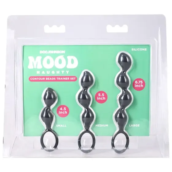 Набір анальних іграшок Doc Johnson Mood Naughty Contour Beads Trainer Set Львів