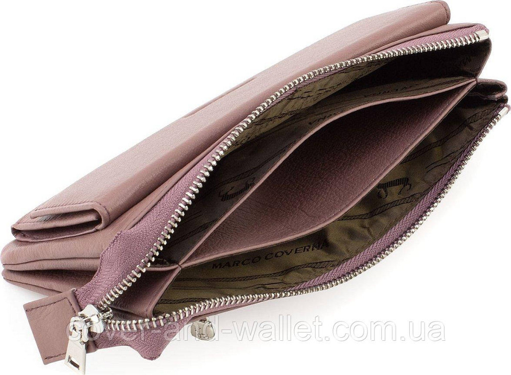 Модний жіночий гаманець-клатч з натуральної шкіри на змійці Marco Coverna MC 6052 Київ - фото 4
