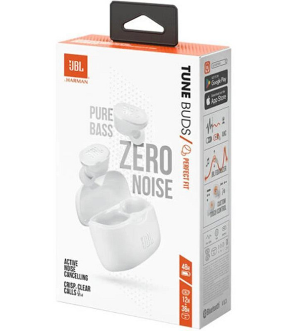 Bluetooth-гарнітура JBL Tune Buds White (JBLTBUDSWHT) Білий Харьков - изображение 9