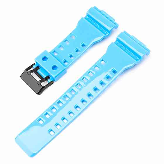 Ремінець для Casio G-Shock GA-100/110/120 Light Blue-Glossy BK SBR Київ