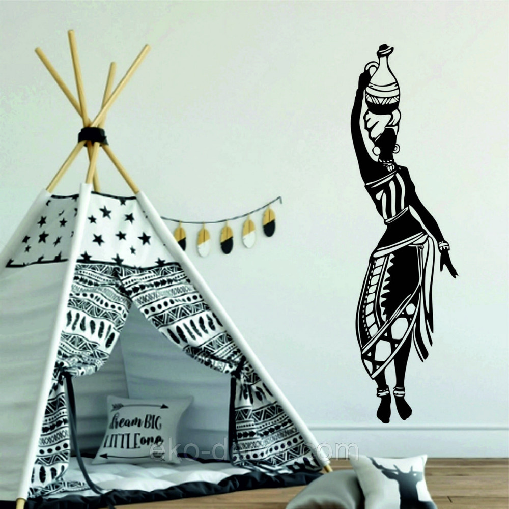 Декоративное настенное Панно «Девушка с кувшином» Декор на стену 70*20 см, Черный Киев - изображение 10