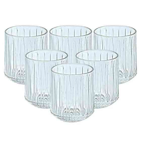 Набір прозорих скляних стаканів 6 шт по 315 мл Київ