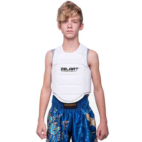 Защита корпуса (жилет) для карате Zelart BO-5384 размер XXS-M белый Защита для боевых искусств Киев