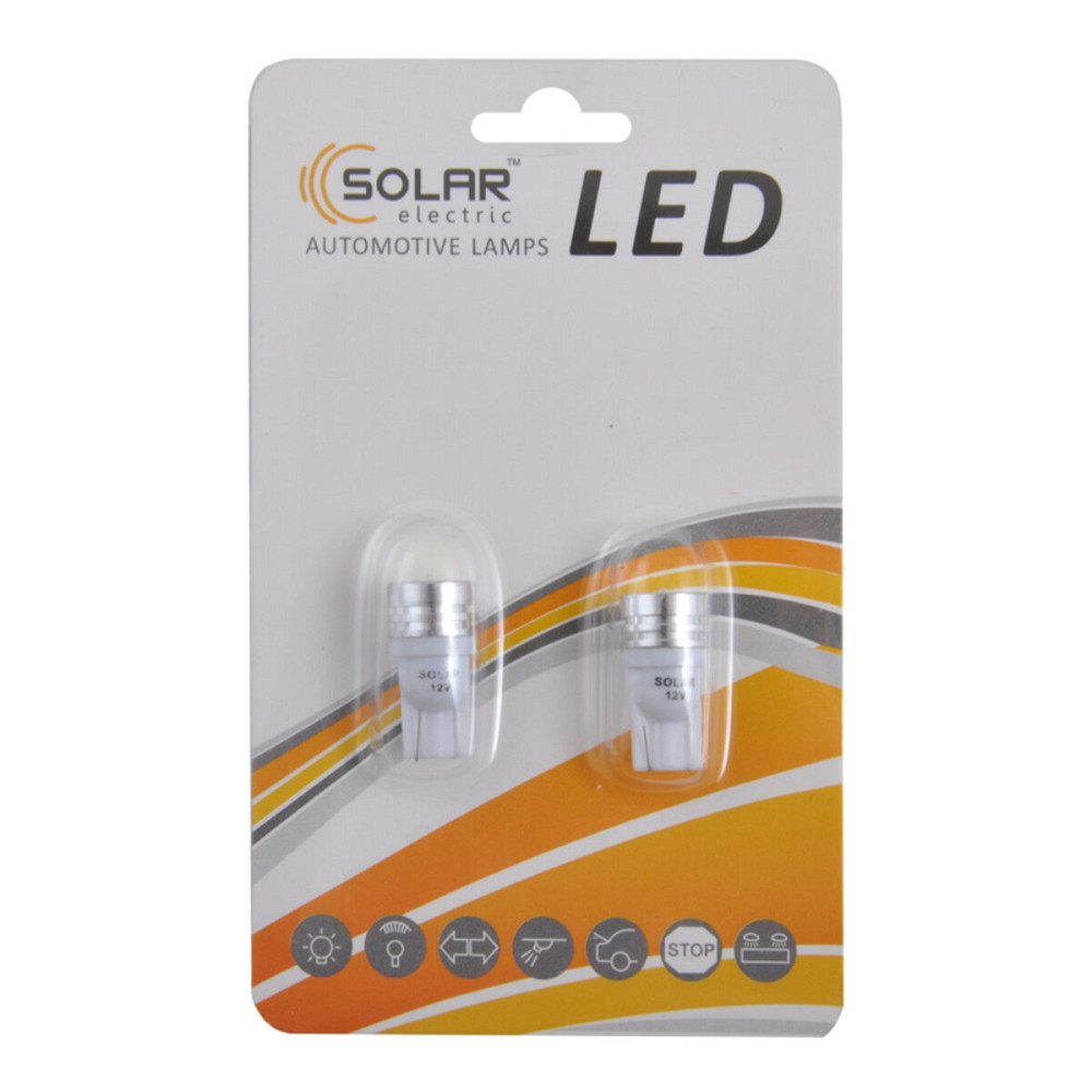LED автолампа Solar 12V T10 W2.1x9.5d 1SMD 1W white, 2шт LS241_B2 Київ - фото 1