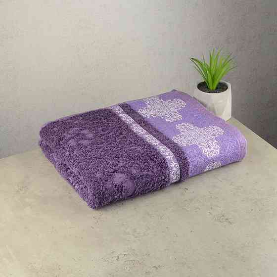 Махровий рушник GM Textile 50х90см Azi 500г/м2 (Фіолетовий) Суми