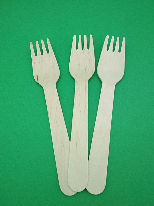 Вилка дерев'яна 16см 20 штук Харків - фото 1