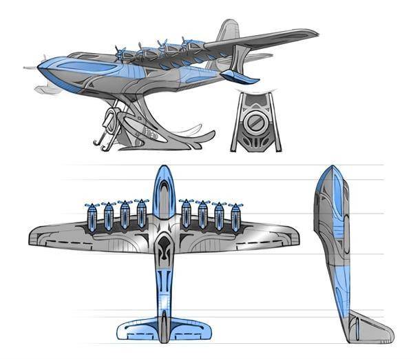Колекцiйна модель-конструктор Metal Time Celestial Hercules Spruce Goose H-4 Aircraft Літак механічний (MT100) Харьков - изображение 3