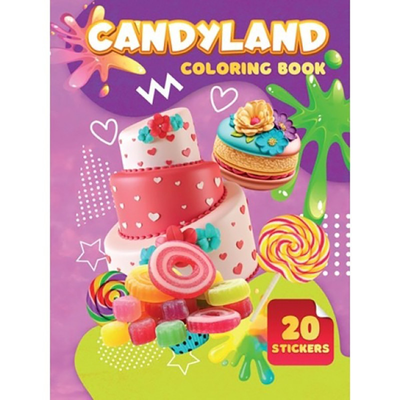 Дитяча розмальовка Candyland А06012506, 20 наліпок А4 Вінниця - фото 1