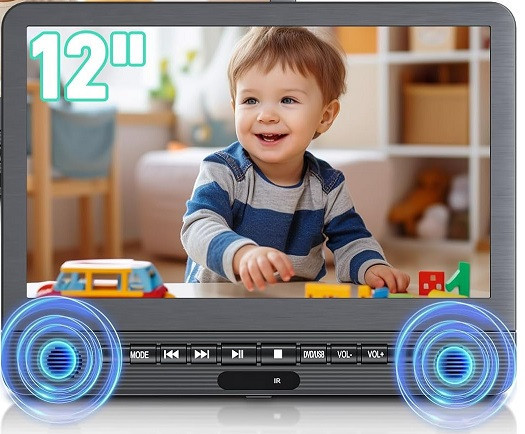 УЦІНКА! Портативний DVD-плеєр DVD USB-плеєр DESOBRY 12,5" Дніпро - фото 1