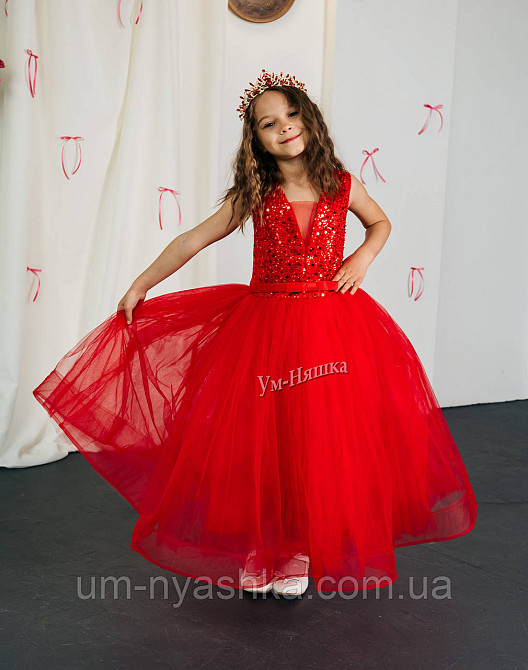 Платье красное нарядное для девочки Кривой Рог - изображение 3