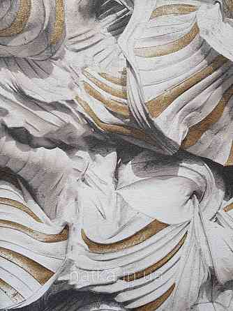 Шпалери вінілові на флізеліні гарячого тиснення DU&KA 1.06х10 вензель основа під штукатурку сірі коричневі Київ