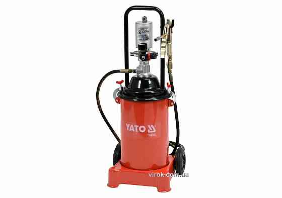 Мастильний апарат пневматичний YATO: бак-12 л, тиск-0.8 MPa, вихід. тиск- 300-400 Bar, шланг-4 м [1] Одесса