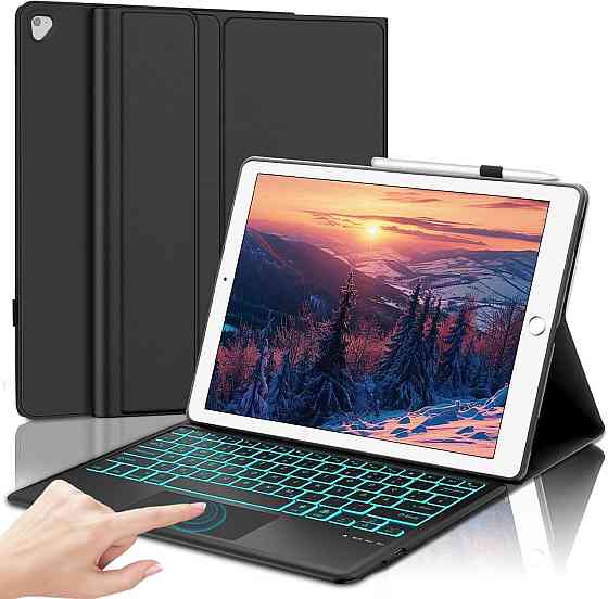 Клавиатурный чехол с трекпадом для iPad Pro 12.9 (1/2 поколение) RGB подсветка магнитный съемный USB-C черный Киев