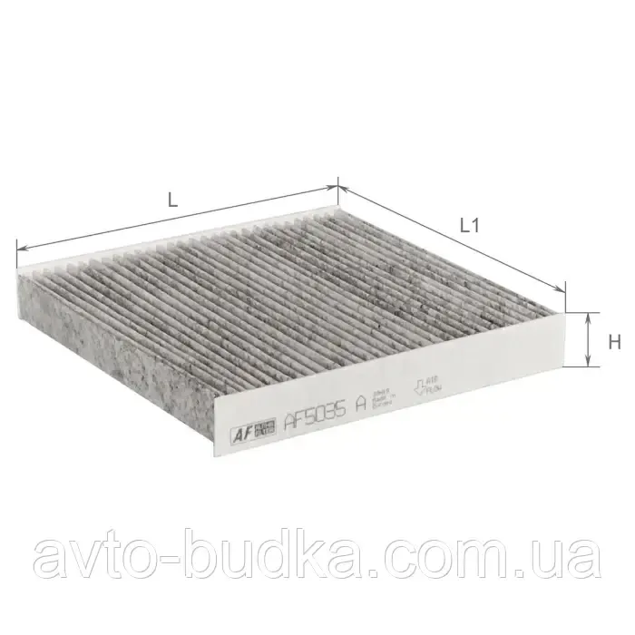 Фільтр салону вугільний на Renault Laguna II Alpha Filter AF5035A Новий Розділ - фото 1