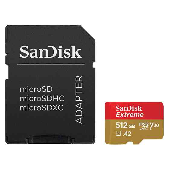 Карта памяти 512 ГБ microSDXC UHS-I U3 A2 SanDisk Extreme SDSQXAV-512G-GN6MA Киев