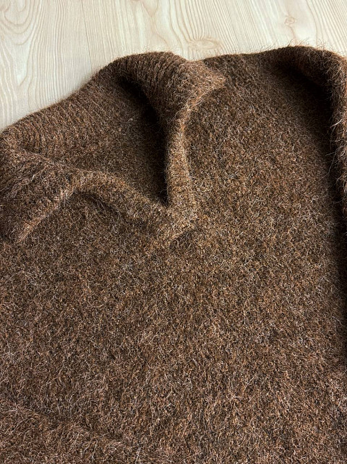 Светр жіночий A-N 19-1 з коміром поло теплий вільний, коричневий, one size Київ - фото 19