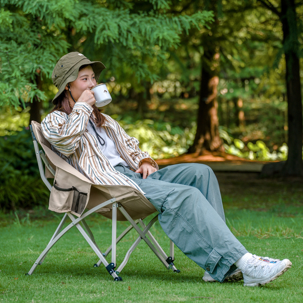 Стілець складаний Naturehike Stellaluna T04 CNK2550JJ022, вуглецева сталь, чорний Київ - фото 6