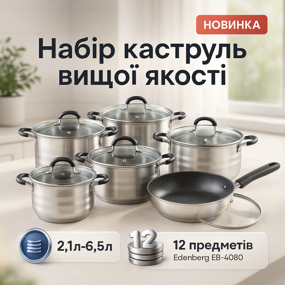 Модные наборы посуды, Набор посуды для дома, Набор кастрюль с антипригарным дном, Комплект кастрюль BX-74 Львов - изображение 8